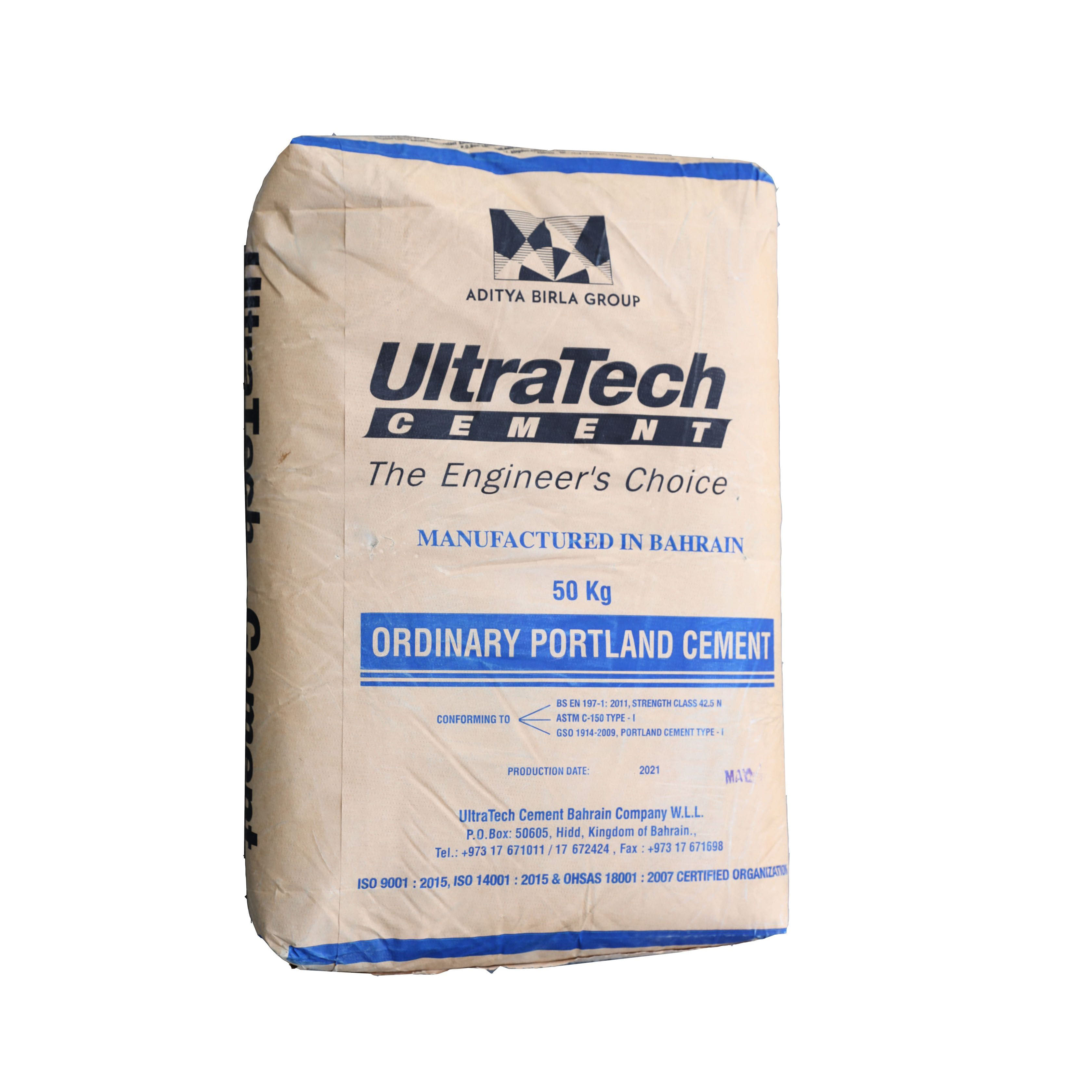 Buy Ultratech Cement Bag OPC - 50KG Online | Construction Building Materials | Qetaat.com